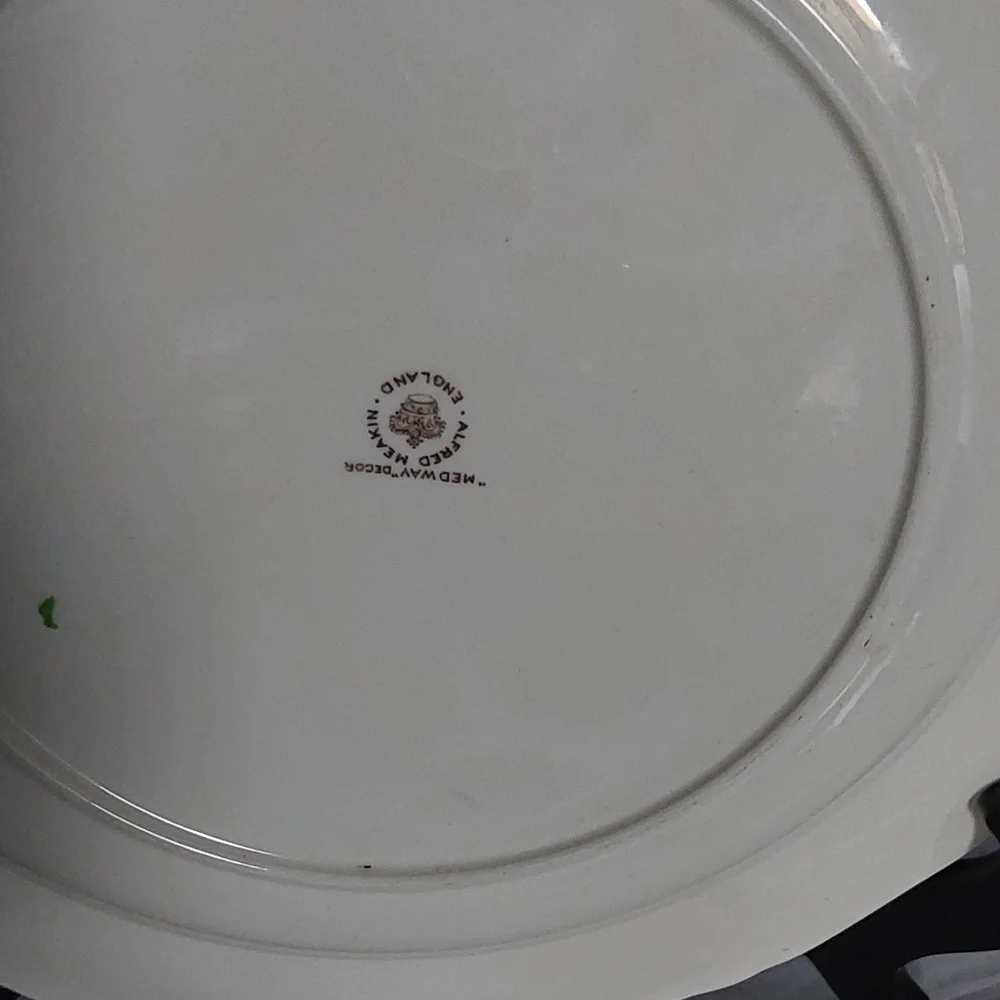 Alfred Meakin‎  Floral Decorative Dinner Plat with Scalloped Edges